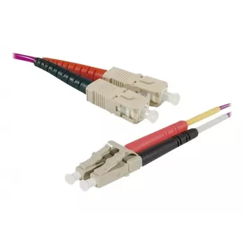 EXERTIS CONNECT 0,5m OM1 multimode optický patch kábel, SC duplex na LC duplex, oranžový 86600