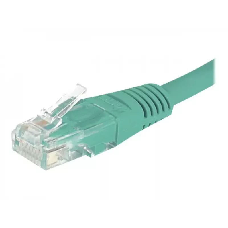 EXERTIS CONNECT Cat6 U/UTP patch kábel, 5m, zelený, RJ45, ochrana západky 244750