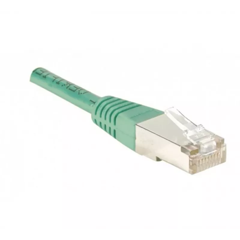 EXERTIS CONNECT CAT.5e F/UTP patch kábel, zelený, 1,0 m, tenký Snagless-Boot 847152