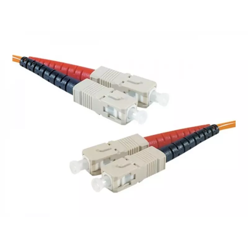 EXERTIS CONNECT optický patch kábel Eco, 50/125 µm, OM2 vlákno, SC Duplex konektor samec/samec, oranžový, 10,0 m UPC Polish 392696