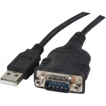 Exertis Connect 040341 USB Type-A na DB-9 RS-232 sériový adaptérový kábel, 1 m, čierny