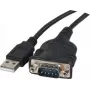 Exertis Connect 040341 USB Type-A na DB-9 RS-232 sériový adaptérový kábel, 1 m, čierny