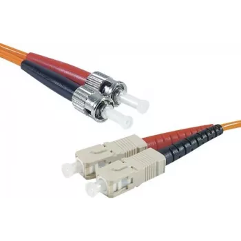 EXERTIS CONNECT ST/UPC na SC/UPC multimódový Duplex optický patch kábel, OM2 50/125µm, LSZH, oranžový, 2m 392702