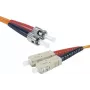 EXERTIS CONNECT ST/UPC na SC/UPC multimódový Duplex optický patch kábel, OM2 50/125µm, LSZH, oranžový, 2m 392702
