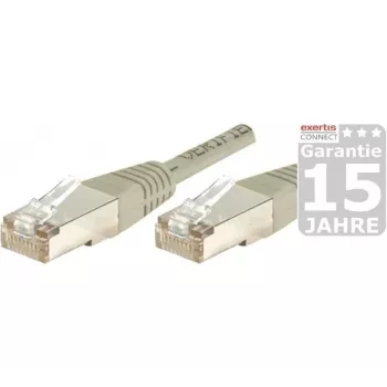 Exertis Connect 847100 Cat5e F/UTP sieťový patch kábel, 1m, sivý