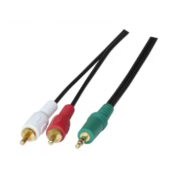 Exertis Connect 108791 audio kábel 3 m 3,5 mm na 2 x RCA konektor samec čierny