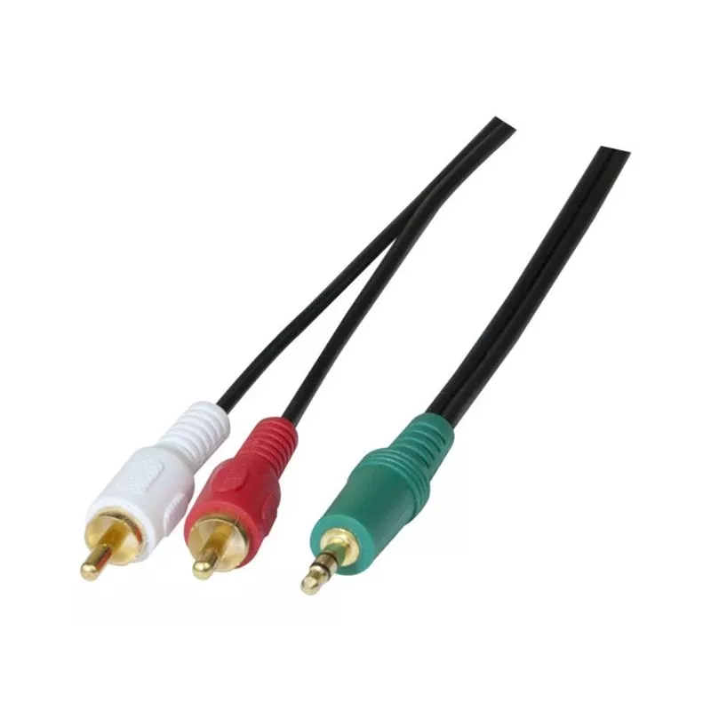 Exertis Connect 108791 audio kábel 3 m 3,5 mm na 2 x RCA konektor samec čierny