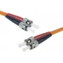 Exertis Connect 1m ST/UPC na ST/UPC OM2 Duplex multimódový optický patch kábel, LSZH, oranžový 392711