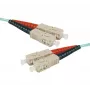 EXERTIS CONNECT OM3 SC duplex UPC optický patch kábel, 50/125 µm, aqua, 20 m, High Density 392758