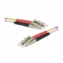 Exertis Connect OM4 optický patch kábel LC duplex na LC duplex, 50/125 µm, erika fialový, 0,5 m 392780