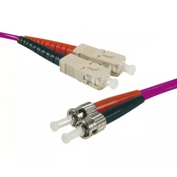 EXERTIS CONNECT OM4 optický patch kábel, 50/125 µm, 2x ST na SC duplex, erika fialový, 10 m 392826