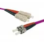 EXERTIS CONNECT OM4 optický patch kábel, 50/125 µm, 2x ST na SC duplex, erika fialový, 10 m 392826