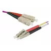 EXERTIS CONNECT optický patch kábel Eco, 50/125 µm, OM4 vlákno, SC duplex konektor samec/LC duplex konektor samec, erika fialový, 3,0 m UPC UPC brús (392803)