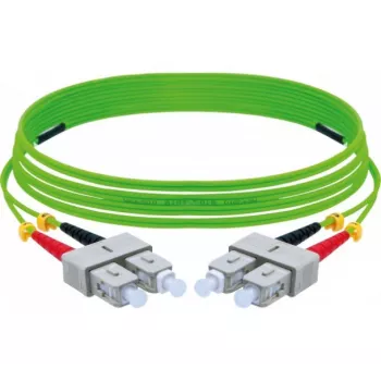 EXERTIS CONNECT OM5 SC duplex na SC duplex optický patch kábel, 50/125 µm, LSZH, limetkovo zelený, 3 m 392903