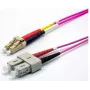 EKIVALAN OM4 duplexný optický patch kábel LC/SC, 50/125 µm, heather violet, 5 m COZOM4DCLC2SE0050A