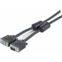 EXERTIS CONNECT SVGA monitorový kábel, 15-pinový HD D-Sub konektor samec/samica, 10,0 m, čierny 119840