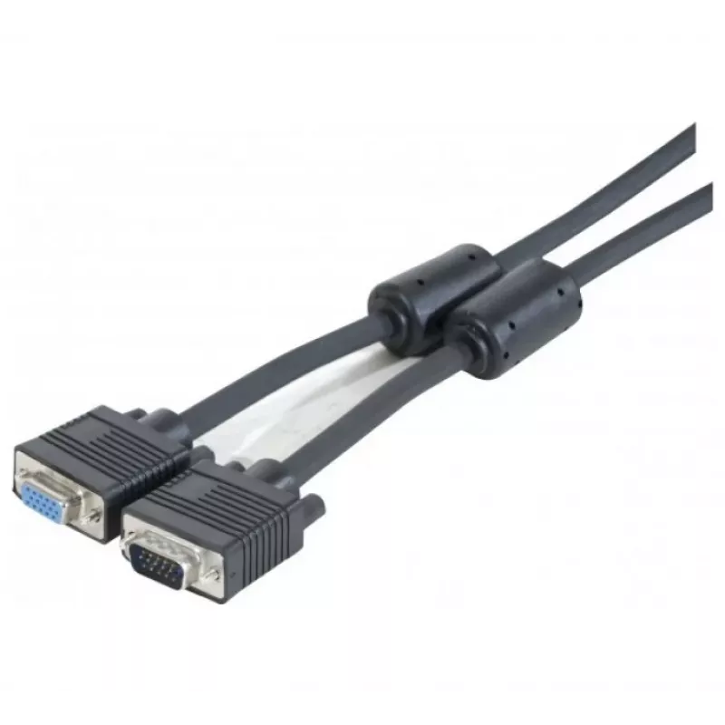 EXERTIS CONNECT SVGA monitorový kábel, 15-pinový HD D-Sub konektor samec/samica, 10,0 m, čierny 119840