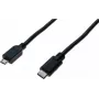 Exertis Connect USB-C na Micro-USB Type B kábel, USB 2.0, 1 m, čierny 532481