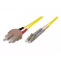 TECLINE OS2 singlemode optický patch kábel SC duplex na LC duplex, 9/125 µm, UPC, LSZH, žltý, 7,5 m 39989607