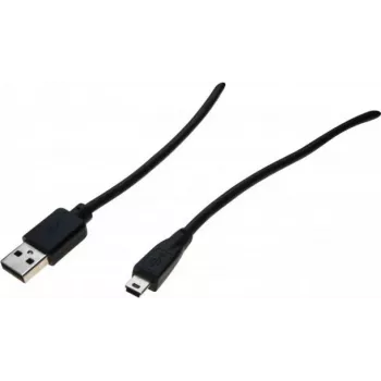 Exertis Connect USB 2.0 kábel, USB-A konektor samec na Mini-USB Type-B konektor samec, 5,0 m, čierny 532418