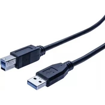 EXERTIS CONNECT USB 3.0 kábel, USB-A konektor samec na USB-B konektor samec, 1,0 m, čierny, 5 Gbps 532464