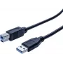EXERTIS CONNECT USB 3.0 kábel, USB-A konektor samec na USB-B konektor samec, 1,0 m, čierny, 5 Gbps 532464