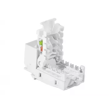 TECLINE RJ45 Keystone Jack, Cat.6 UTP, bez nástroja, biely 272883