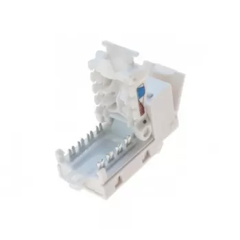 TECLINE RJ45 Keystone Jack, Cat.6 UTP, bez nástroja, biely 272883