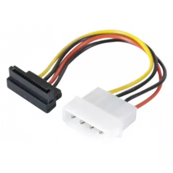 EXERTIS CONNECT SATA napájací adaptérový kábel, Molex na SATA 4-pin zahnutý, Molex na SATA konektor samica zahnutý, 15 cm 147553