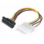 EXERTIS CONNECT SATA napájací adaptérový kábel, Molex na SATA 4-pin zahnutý, Molex na SATA konektor samica zahnutý, 15 cm 147553