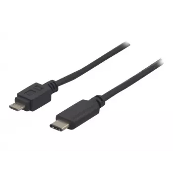 EXERTIS CONNECT USB 2.0 kábel, USB Type-C na Micro-B, čierny, 1,0 m 150301