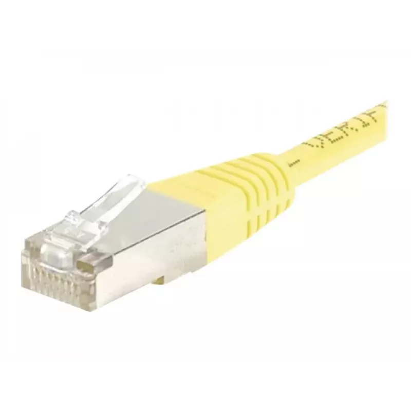 EXERTIS CONNECT Cat.6 F/UTP patch kábel, žltý, 10 m, Slim Bend Protection 245560