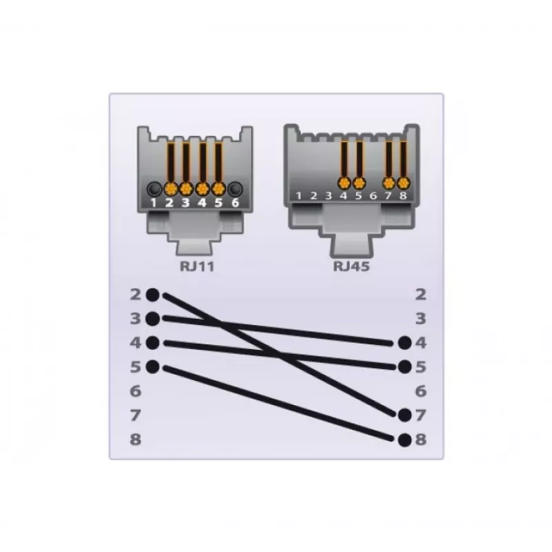 EXERTIS CONNECT telefónny kábel RJ11 konektor samec na RJ45 konektor samec čierny 10 m EXC285011
