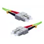 EXERTIS CONNECT OM5 SC Duplex na SC Duplex sklolaminátový patch kábel, 50/125 µm, UPC, limetkovozelený, 2 m 392902