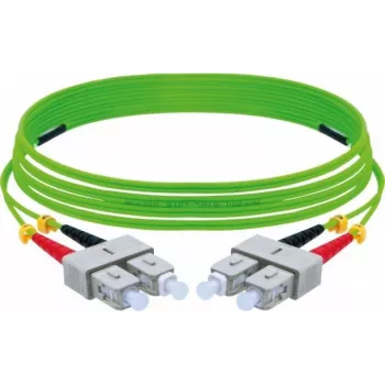 EXERTIS CONNECT OM5 SC Duplex na SC Duplex LWL patch kábel, 50/125 µm, LSZH, limetkovozelený, 10 m 392906