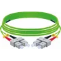 EXERTIS CONNECT OM5 SC Duplex na SC Duplex LWL patch kábel, 50/125 µm, LSZH, limetkovozelený, 10 m 392906