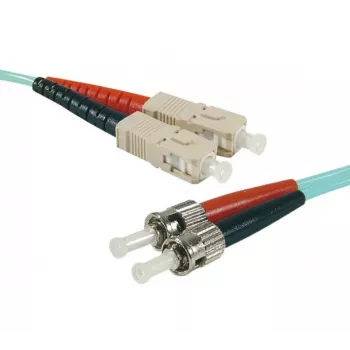 Exertis Connect HD OM3 sklenené patch kábel, 50/125 µm, 2x ST na SC Duplex, aqua, 15 m 392767