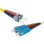 Exertis Connect ST/UPC na SC/UPC Single-Mode Duplex OS2 sklenené patch kábel, 3m, žltý 392883