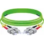 EXERTIS CONNECT OM5 SC Duplex na SC Duplex UPC LWL patch kábel, 50/125 µm, limetkovozelený, 5 m 392904