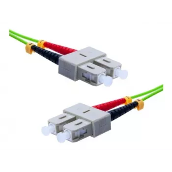 EXERTIS CONNECT OM5 SC Duplex na SC Duplex UPC LWL patch kábel, 50/125 µm, limetkovozelený, 5 m 392904
