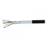 EXERTIS CONNECT Cat6 F/UTP vodotesný outdoorový patch kábel, 2m, čierny 845040