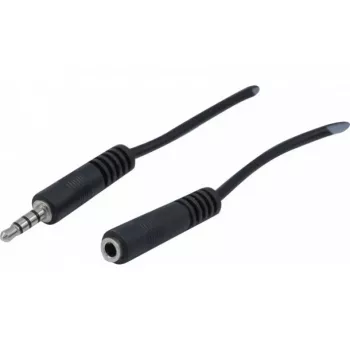 EXERTIS CONNECT 3,5mm stereo audio predlžovací kábel, konektor samec na konektor samica, 2m, čierny 721133