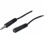 EXERTIS CONNECT 3,5mm stereo audio predlžovací kábel, konektor samec na konektor samica, 2m, čierny 721133