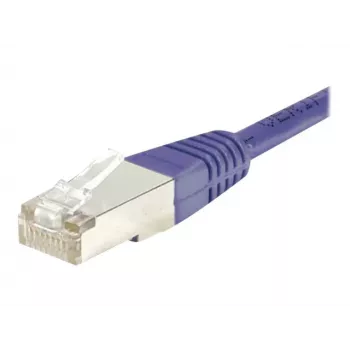 EXERTIS CONNECT Cat.6 F/UTP patch kábel, 30 m, fialový, štíhle ochranné puzdrá proti zalomeniu Snagless, RJ45 853348