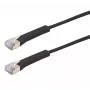 Exertis Connect Cat. 6A F/FTP zahnutý patch kábel, bezhalogénový, čierny, 0,3 m (854011)
