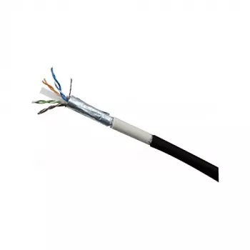 EXERTIS CONNECT Cat.6 F/UTP vodotesný outdoorový patch kábel, 15 m, čierny 845045