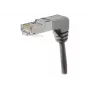 EXERTIS CONNECT Cat.6A S/FTP patch kábel, zahnutý, 0,7 m, sivý 854287