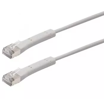 Exertis Connect RJ45 patch kábel, Cat. 6A, F/FTP, zahnutý, bez halogénov, sivý, 0,5 m (854307)