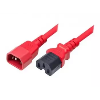 Exertis Connect IEC C14 na C15 napájací kábel, červený, 1,8 m 808364