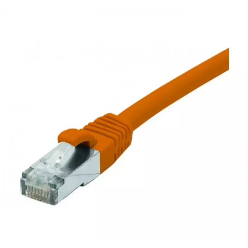 EXERTIS CONNECT Cat6 F/UTP patch kábel, PoE, LSZH, oranžový, 1 m 854422